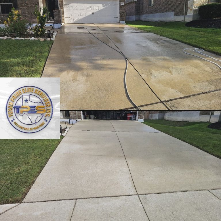 Pressure washed driveway The driveway has been pressure-washed to perfection.